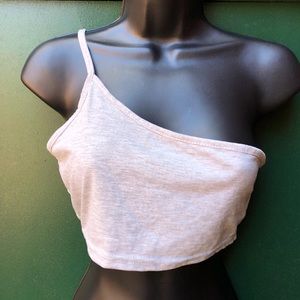 PLT Gray Crop Top